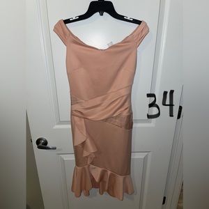 Venus - light pink ruffle dress XS